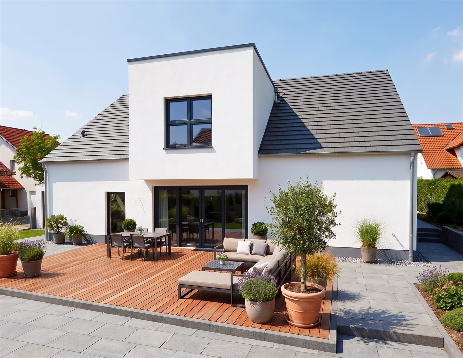 Neubau mit Terrasse in der Pfalz